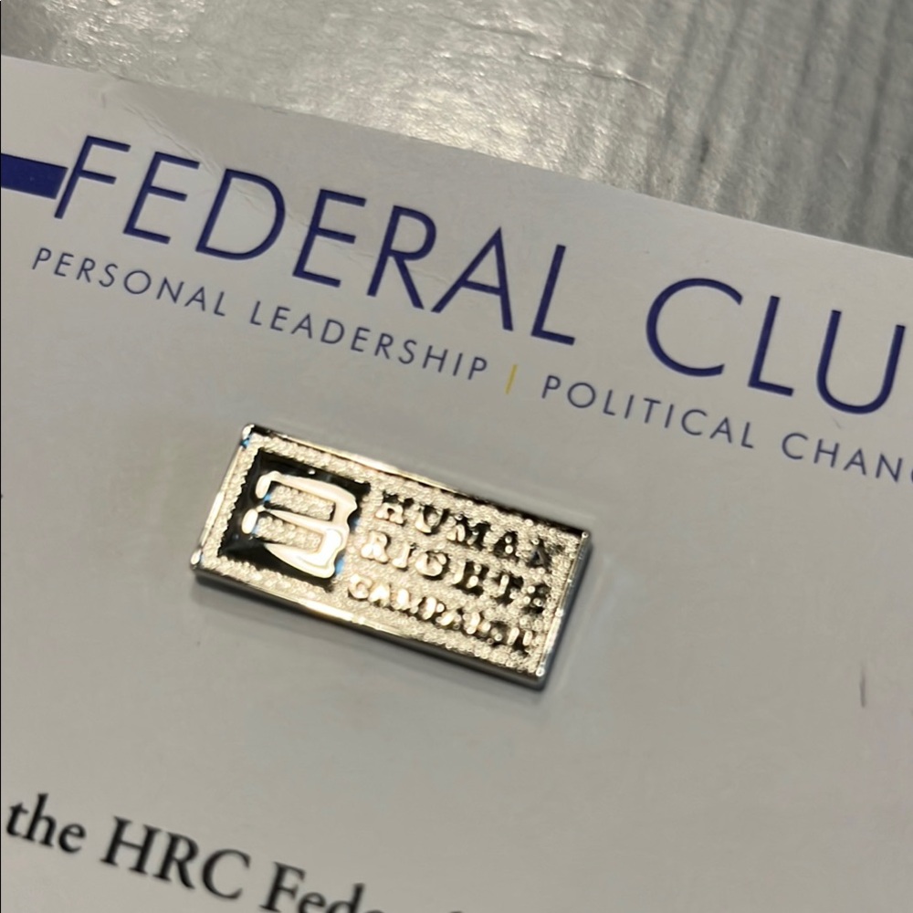 Silver Human Rights Campaign Pin - Picture 2 of 2